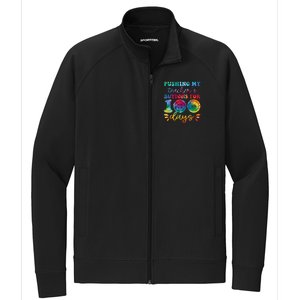 Pushing My TeacherS Buttons For 100 Days Funny School Stretch Full-Zip Cadet Jacket