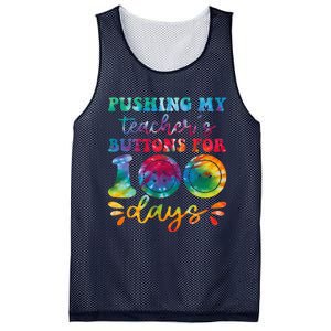 Pushing My TeacherS Buttons For 100 Days Funny School Mesh Reversible Basketball Jersey Tank