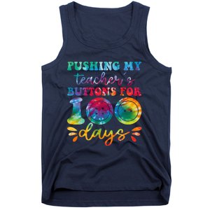 Pushing My TeacherS Buttons For 100 Days Funny School Tank Top