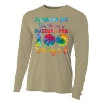 Pushing My TeacherS Buttons For 100 Days Funny School Cooling Performance Long Sleeve Crew