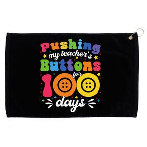 Pushing My TeacherS Buttons For 100 Days 100 Days Of School Grommeted Golf Towel