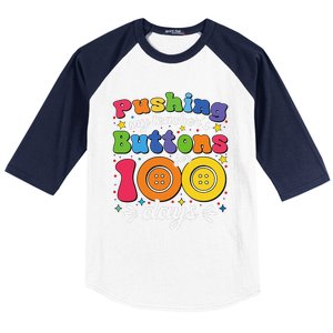 Pushing My TeacherS Buttons For 100 Days 100 Days Of School Baseball Sleeve Shirt