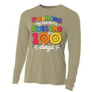 Pushing My TeacherS Buttons For 100 Days 100 Days Of School Cooling Performance Long Sleeve Crew