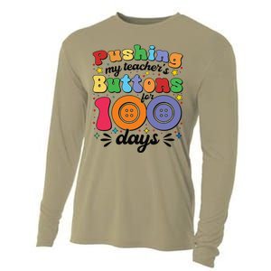 Pushing My TeacherS Buttons For 100 Days 100 Days Of School Cooling Performance Long Sleeve Crew