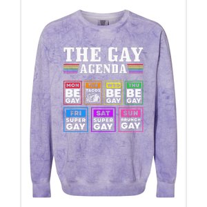 Pride Month The Gay Agenda Lgbtq Colorblast Crewneck Sweatshirt