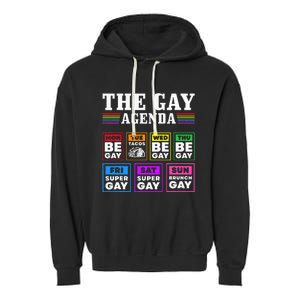 Pride Month The Gay Agenda Lgbtq Garment-Dyed Fleece Hoodie