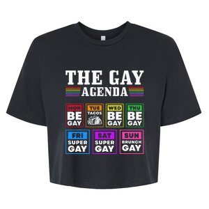 Pride Month The Gay Agenda Lgbtq Bella+Canvas Jersey Crop Tee