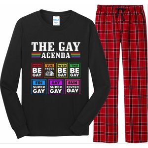 Pride Month The Gay Agenda Lgbtq Long Sleeve Pajama Set