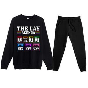 Pride Month The Gay Agenda Lgbtq Premium Crewneck Sweatsuit Set