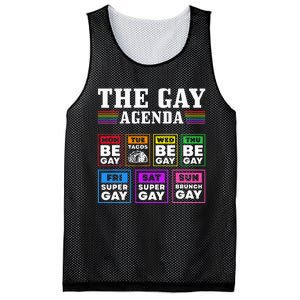 Pride Month The Gay Agenda Lgbtq Mesh Reversible Basketball Jersey Tank