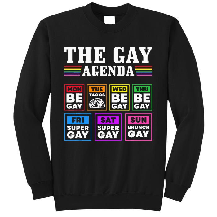 Pride Month The Gay Agenda Lgbtq Tall Sweatshirt