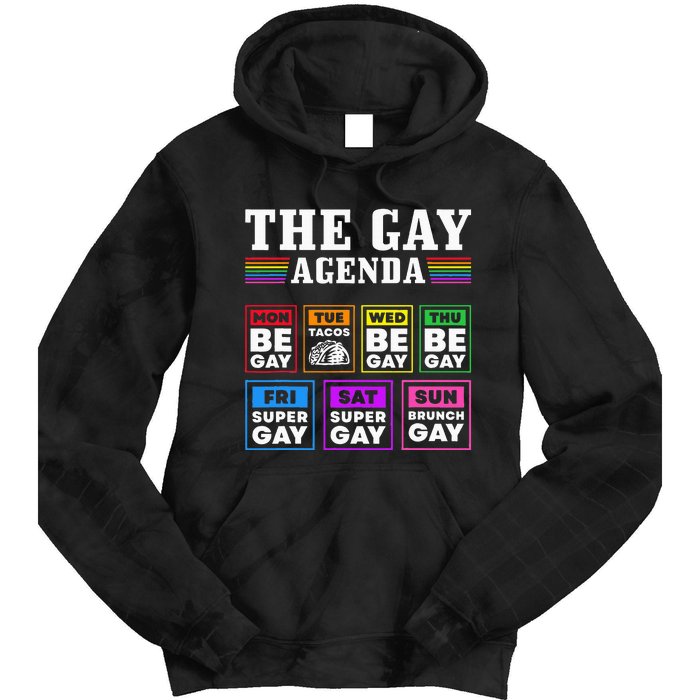 Pride Month The Gay Agenda Lgbtq Tie Dye Hoodie