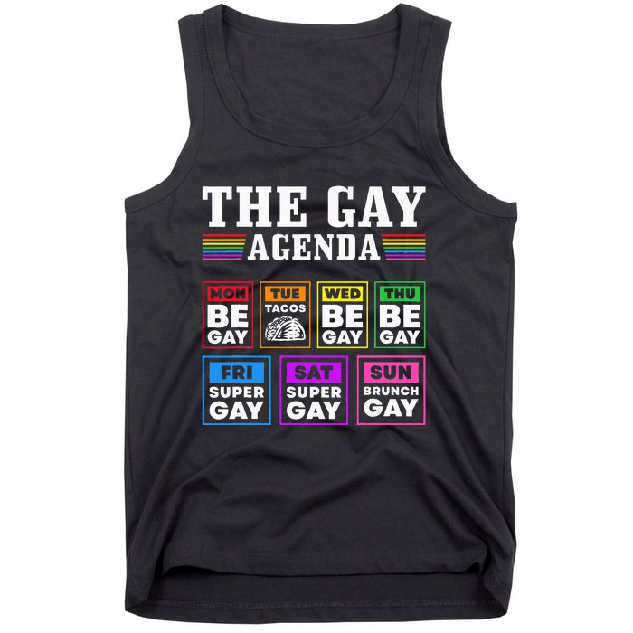 Pride Month The Gay Agenda Lgbtq Tank Top