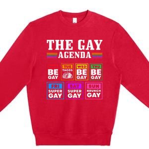 Pride Month The Gay Agenda Lgbtq Premium Crewneck Sweatshirt