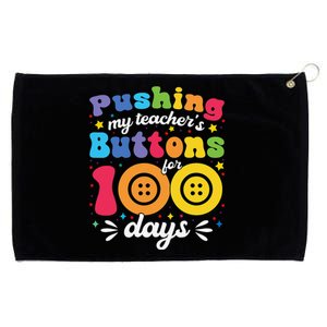 Pushing My TeacherS Buttons For 100 Days 100 Days Of School Grommeted Golf Towel