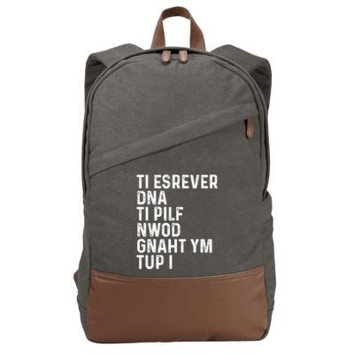 Put My Thang Down Is It Worth It Missy Misdemeanor Flip It & Reverse It Rap 90S Cotton Canvas Backpack