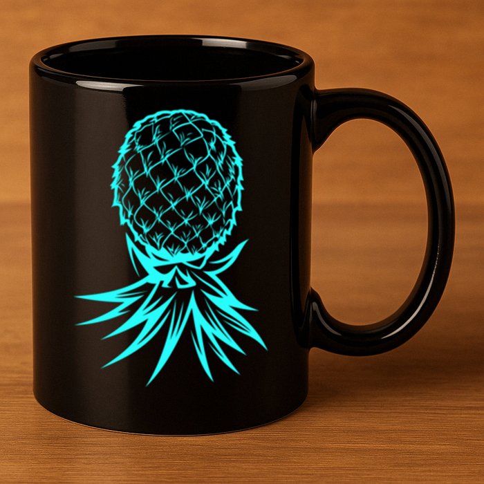 Party Mode Upside Down Pineapple Swinger Vanilla Swapping Great Gift 11oz C Handle Ceramic Mug