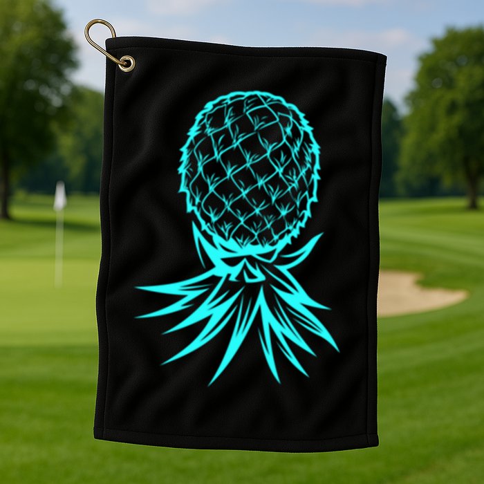 Party Mode Upside Down Pineapple Swinger Vanilla Swapping Great Gift Golf Towel