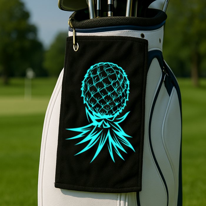 Party Mode Upside Down Pineapple Swinger Vanilla Swapping Great Gift Golf Towel