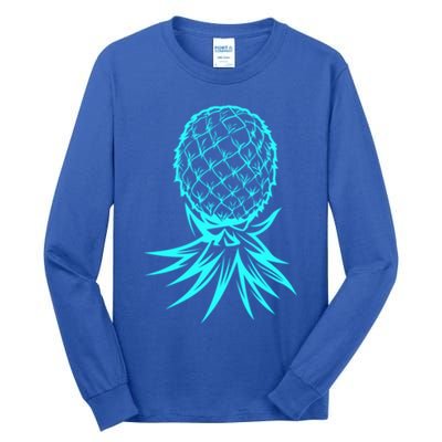 Party Mode Upside Down Pineapple Swinger Vanilla Swapping Great Gift Tall Long Sleeve T-Shirt