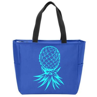 Party Mode Upside Down Pineapple Swinger Vanilla Swapping Great Gift Zip Tote Bag