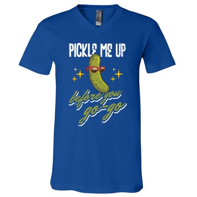 Pickle Me Up Before You Gogo Pickles Lover Cool Gift V-Neck T-Shirt