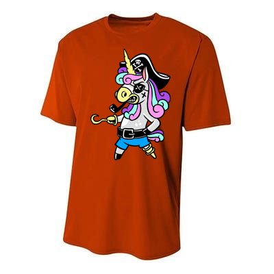 Pirate Magical Unicorn Performance Sprint T-Shirt