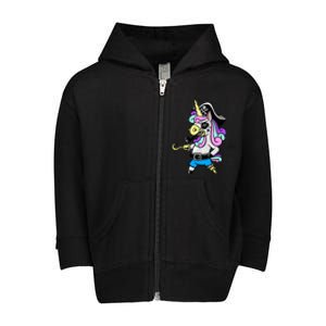 Pirate Magical Unicorn Toddler Zip Fleece Hoodie