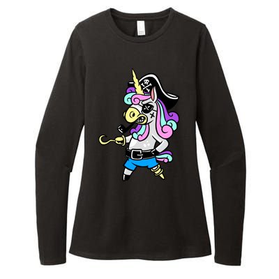 Pirate Magical Unicorn Womens CVC Long Sleeve Shirt