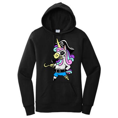 Pirate Magical Unicorn Women's Pullover Hoodie