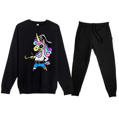 Pirate Magical Unicorn Premium Crewneck Sweatsuit Set