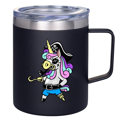 Pirate Magical Unicorn 12oz Stainless Steel Coffee Mug