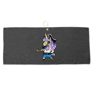 Pirate Magical Unicorn Large Microfiber Waffle Golf Towel