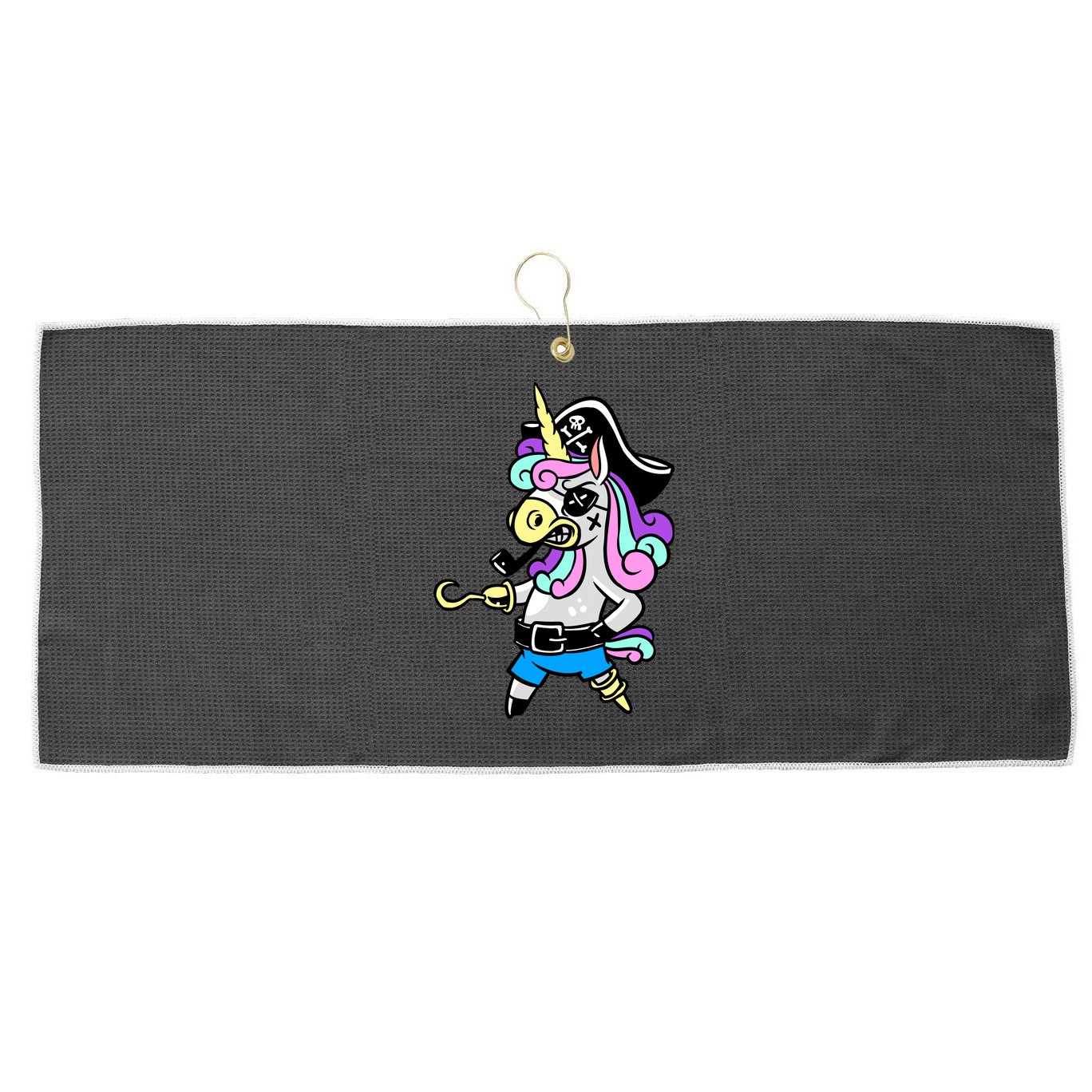 Pirate Magical Unicorn Large Microfiber Waffle Golf Towel