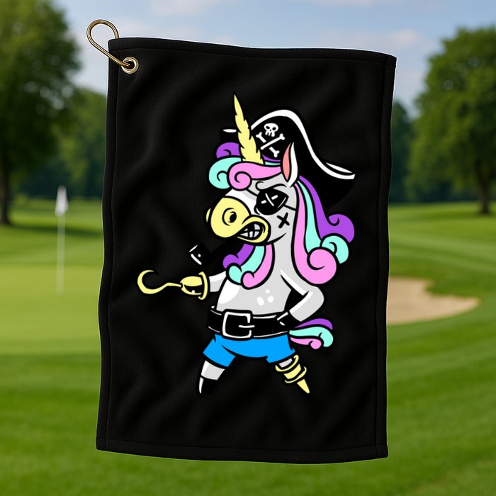 Pirate Magical Unicorn Golf Towel