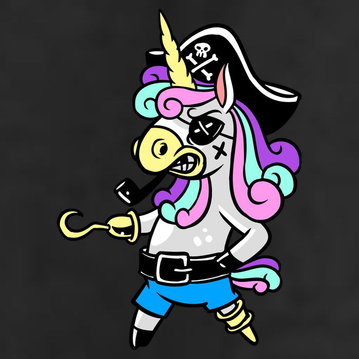 Pirate Magical Unicorn Golf Towel