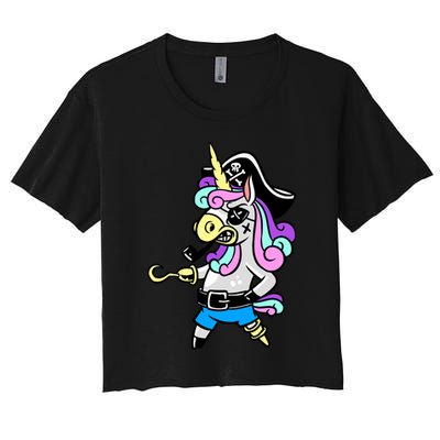 Pirate Magical Unicorn Crop Top