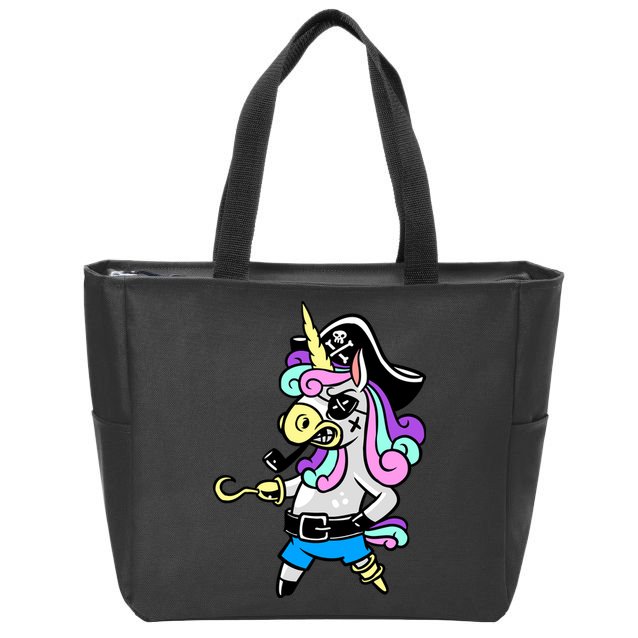 Pirate Magical Unicorn Zip Tote Bag
