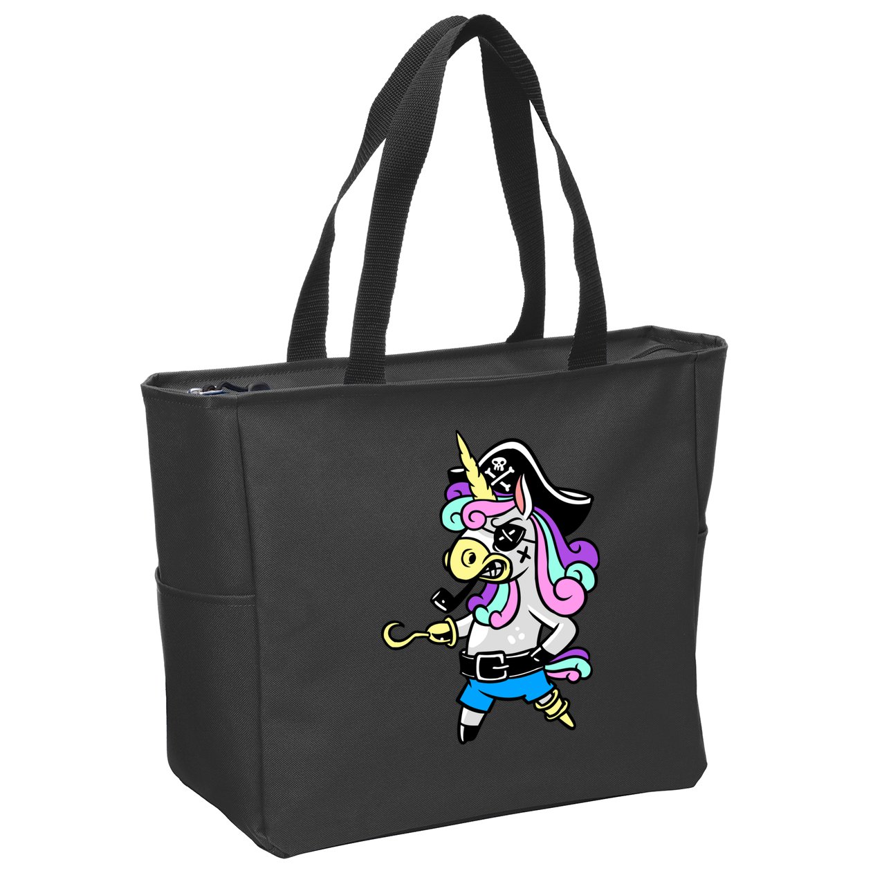 Pirate Magical Unicorn Zip Tote Bag