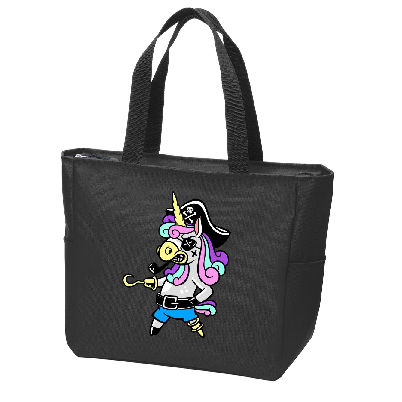Pirate Magical Unicorn Zip Tote Bag