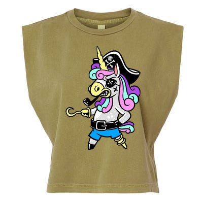 Pirate Magical Unicorn Garment-Dyed Women's Muscle Tee