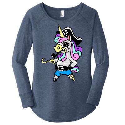 Pirate Magical Unicorn Women's Perfect Tri Tunic Long Sleeve Shirt