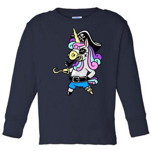 Pirate Magical Unicorn Toddler Long Sleeve Shirt