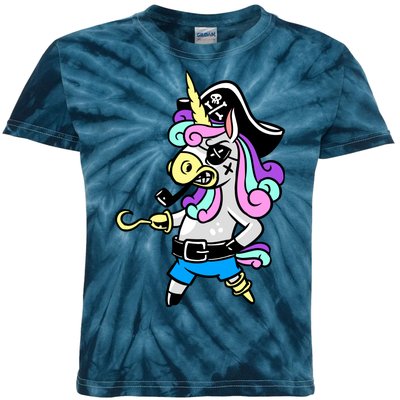 Pirate Magical Unicorn Kids Tie-Dye T-Shirt