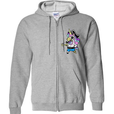 Pirate Magical Unicorn Full Zip Hoodie