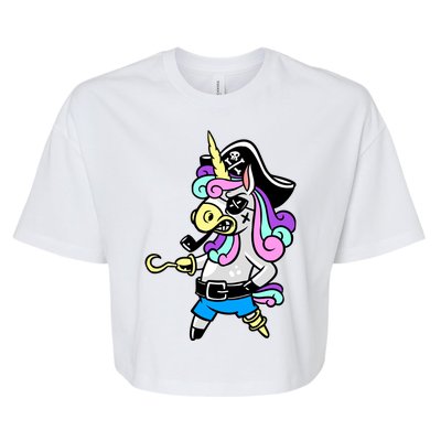 Pirate Magical Unicorn Bella+Canvas Jersey Crop Tee