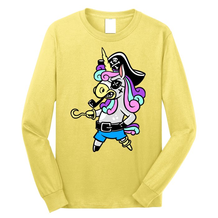 Pirate Magical Unicorn Long Sleeve Shirt