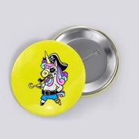 Pirate Magical Unicorn Button