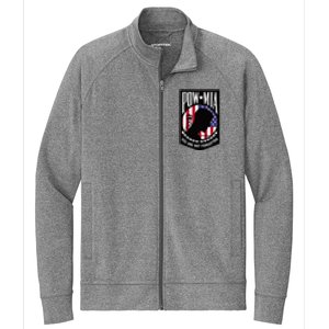 Pow Mia Usa Flag You Are Not Forgotten Stretch Full-Zip Cadet Jacket