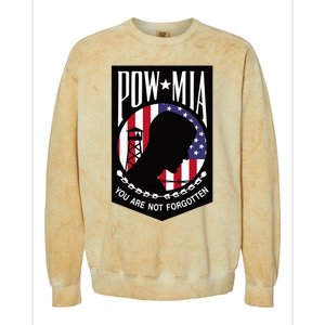 Pow Mia Usa Flag You Are Not Forgotten Colorblast Crewneck Sweatshirt